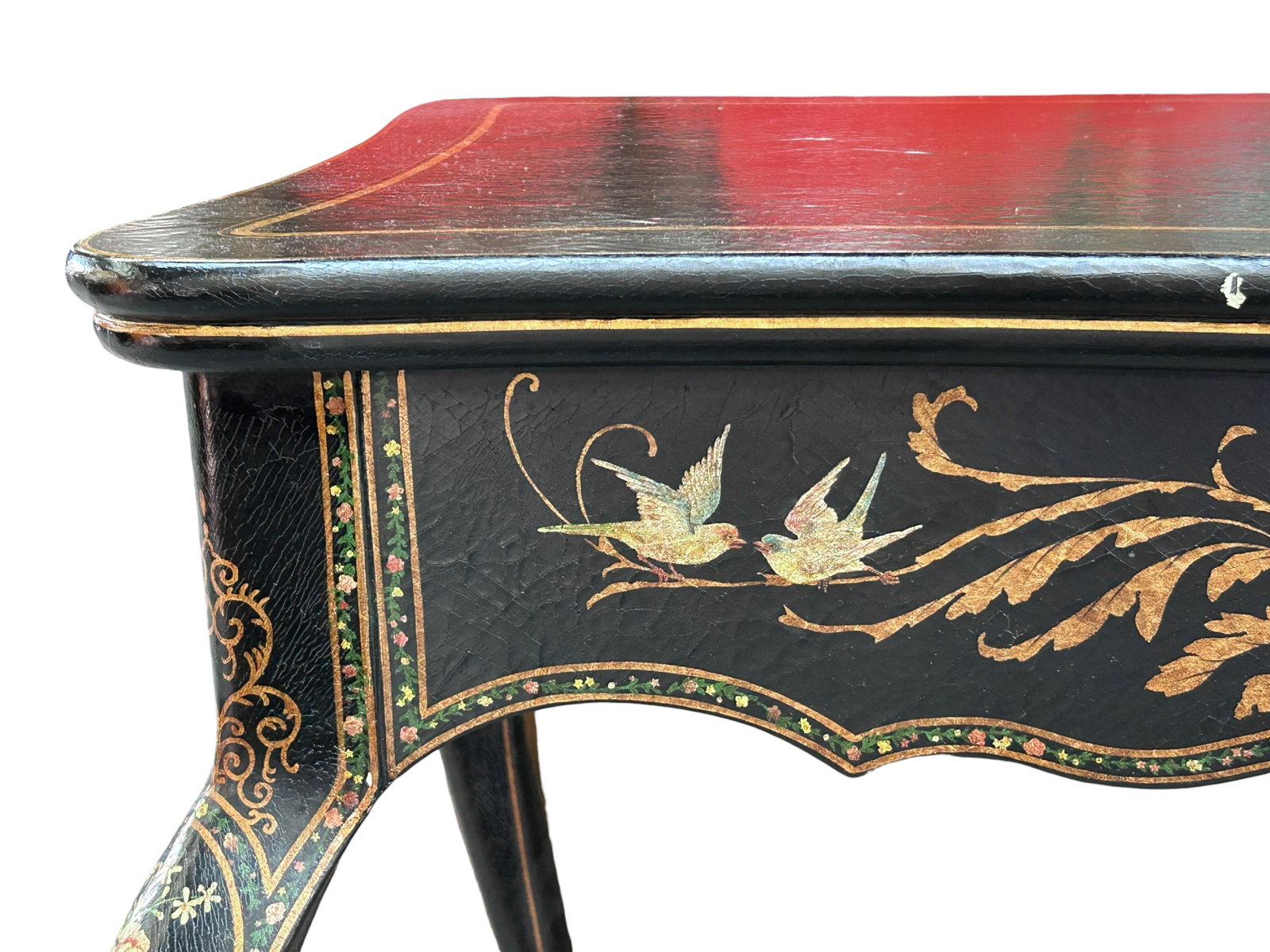 Black Lacquer Console Table. - 11