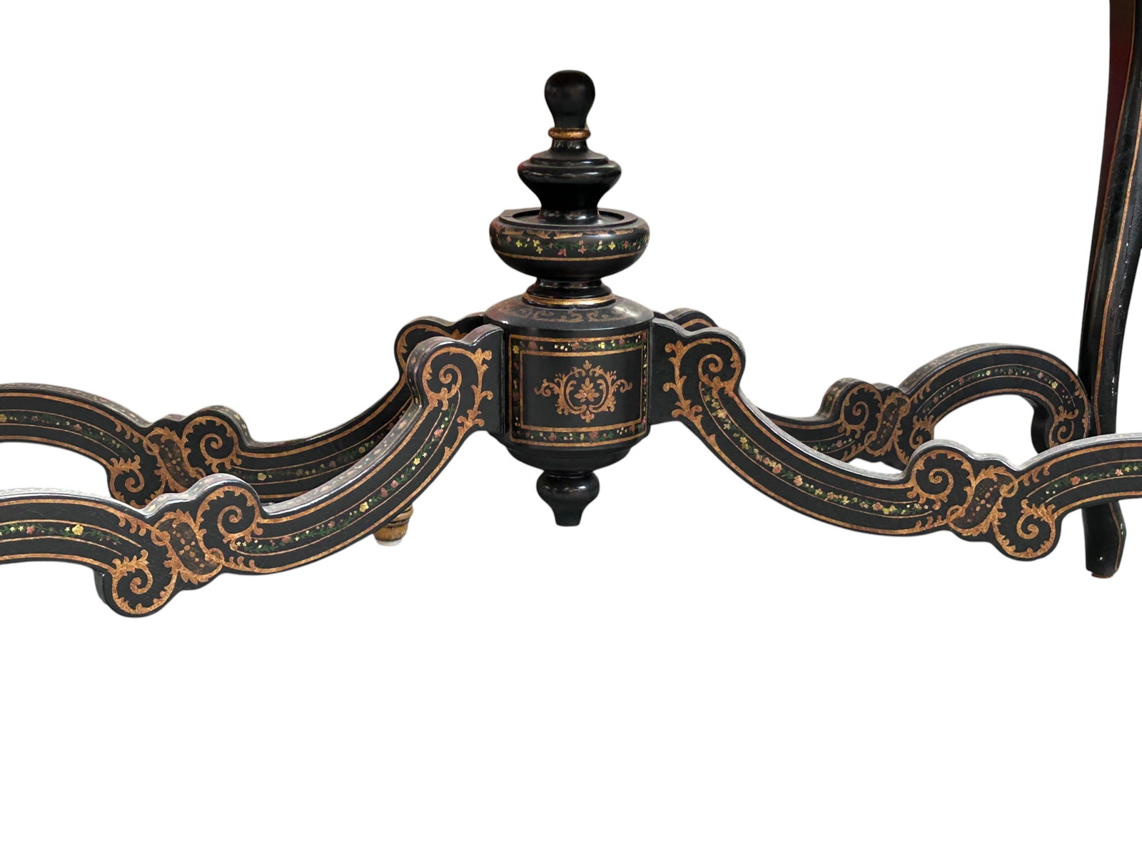 Black Lacquer Console Table. - 5
