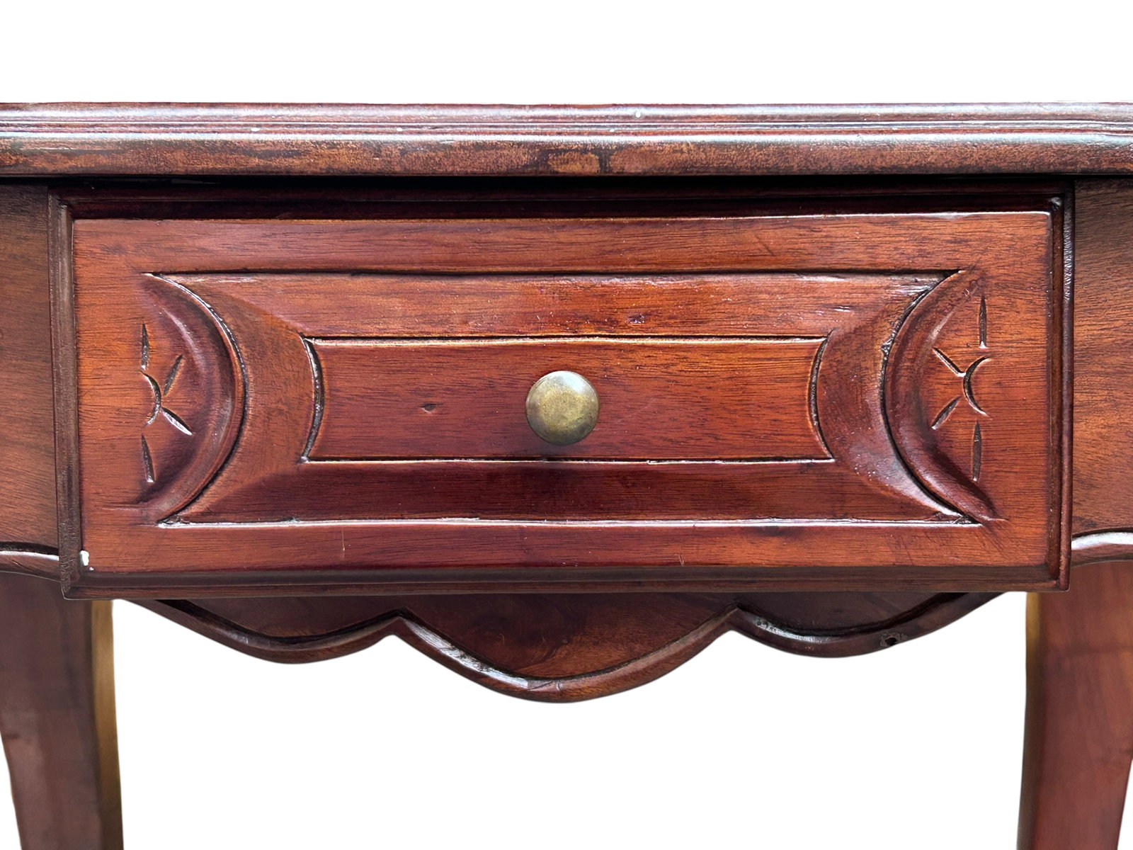 Carved Octagonal Table & Mahogany Table. - 12