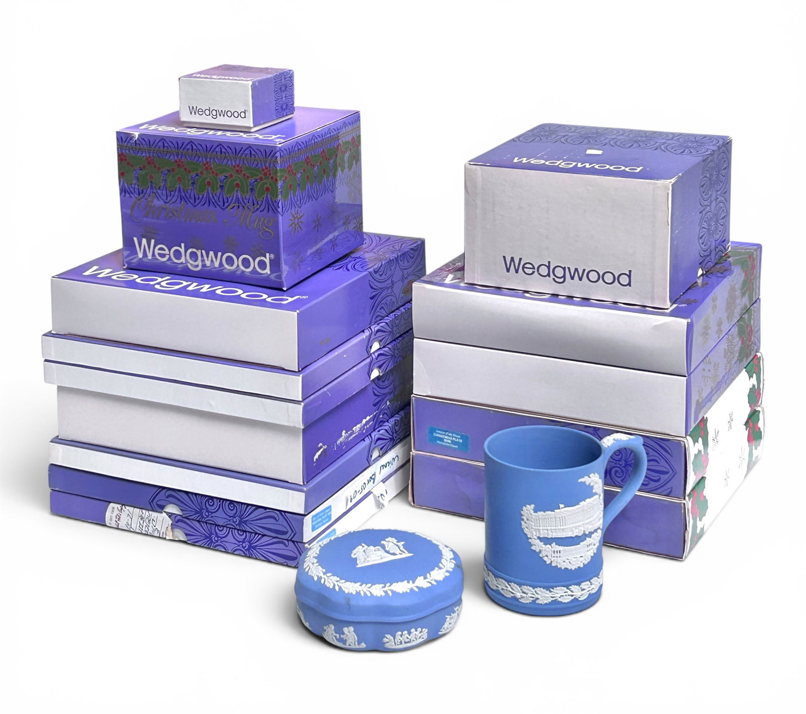 Lot of Wedgwood Blue Jasperware - Mostly Christmas (1 of 16)