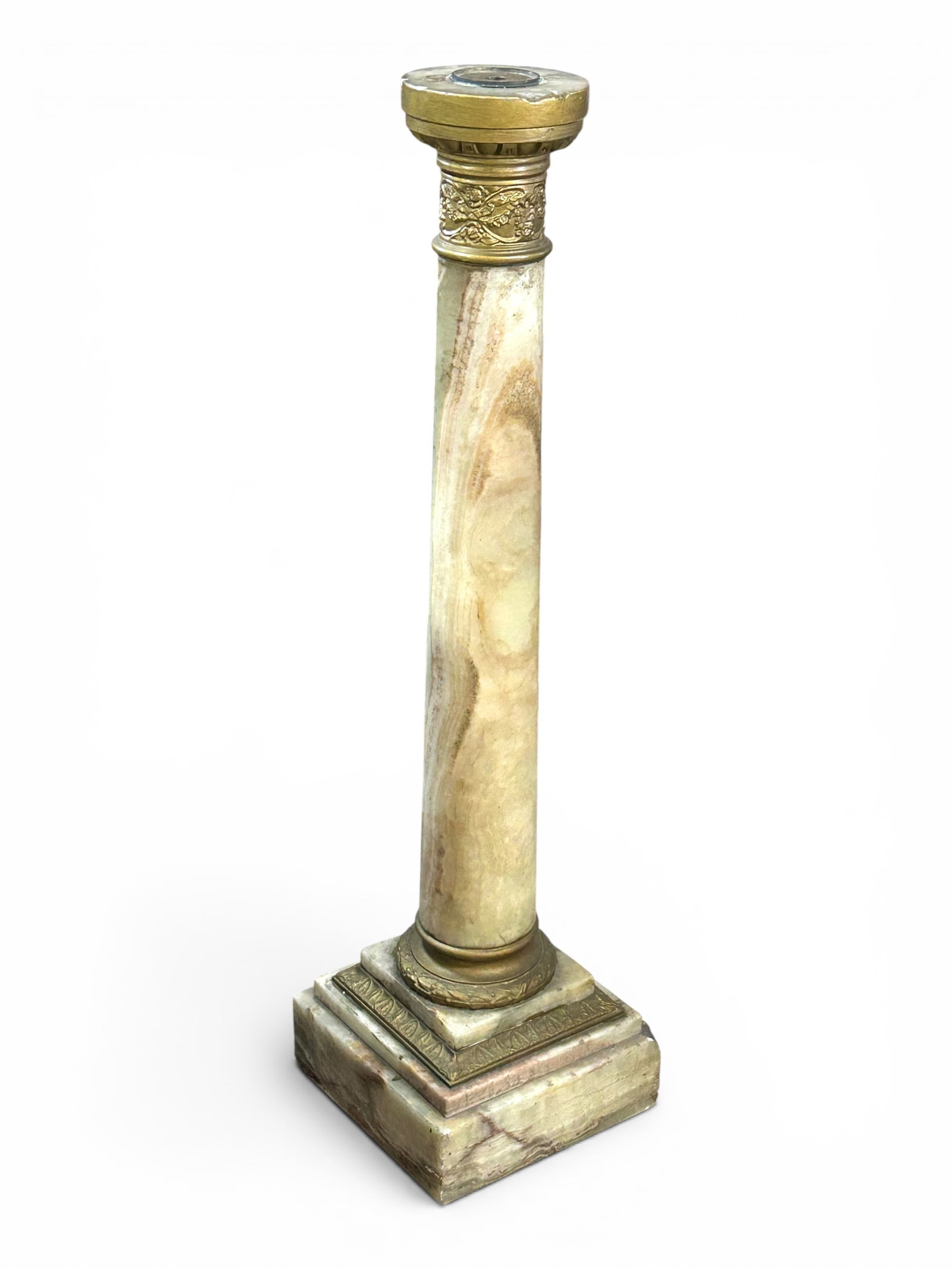 Onyx & Marble Pedestal - No Top. (1 of 17)