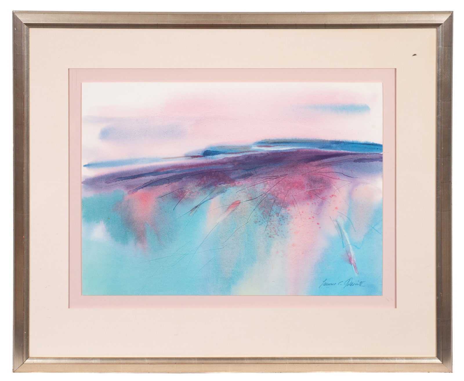 Abstract Landscape Print, Lawrence Goldsmith. (1 of 5)