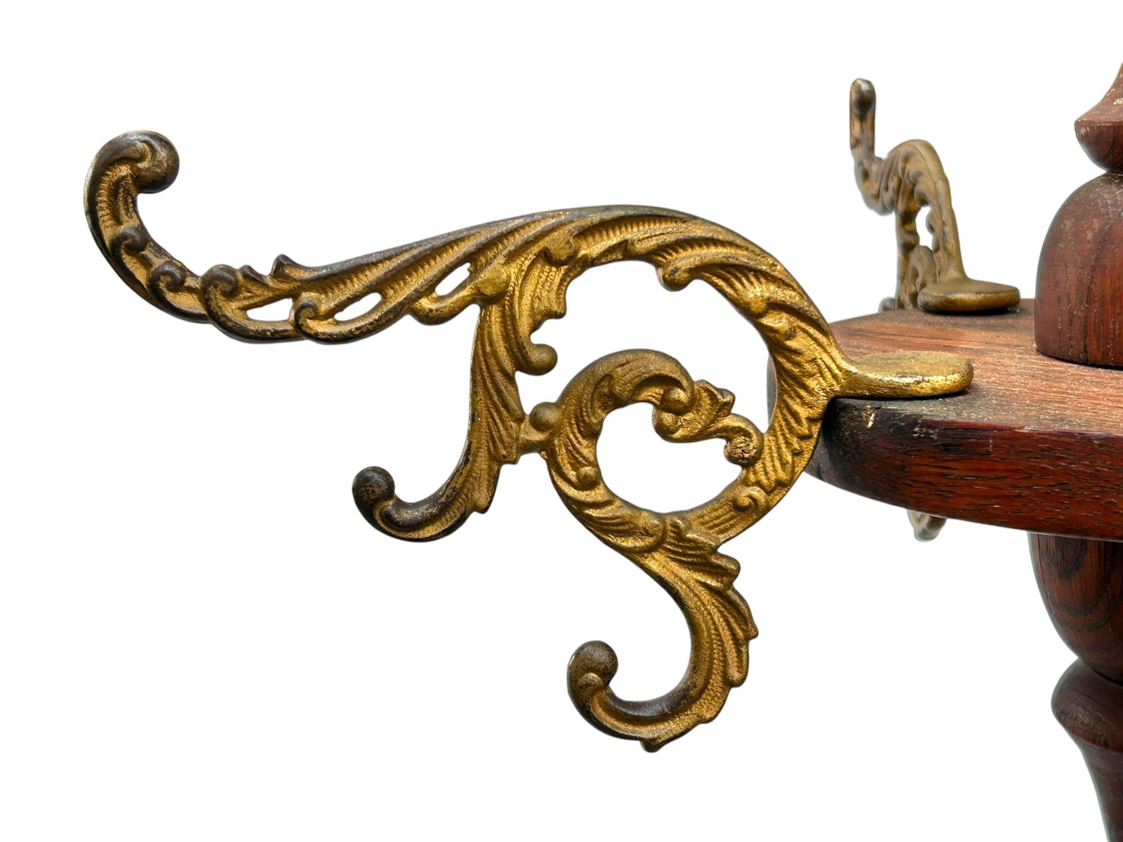 Antique Oak Coat Rack. - 4