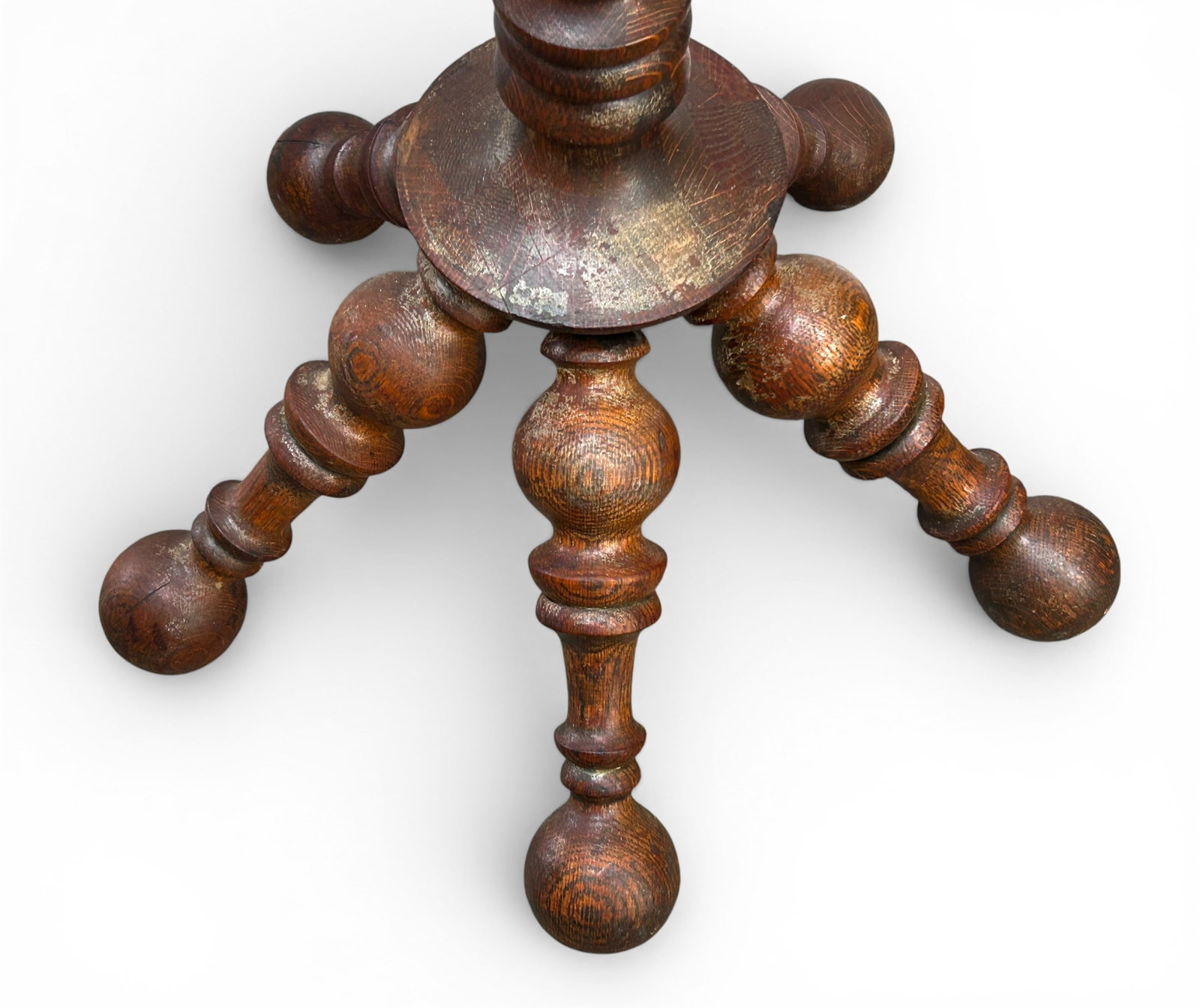 Antique Oak Coat Rack. - 5