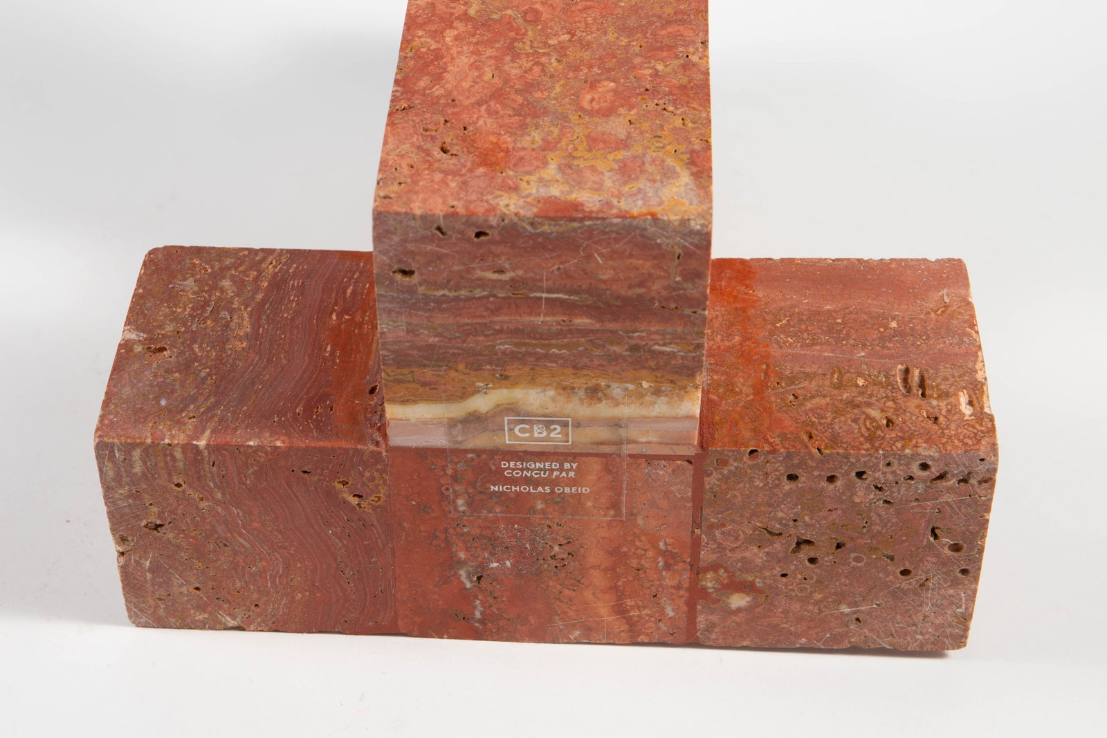 Nicholas Obeid CB2 "Luis" Travertine Sculpture. - 6