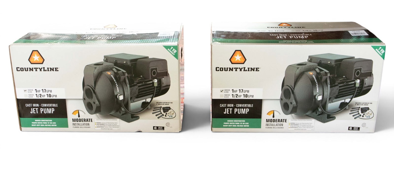 2 Countyline 1 HP Cast Iron Convertible Jet Pumps. (1 of 3)