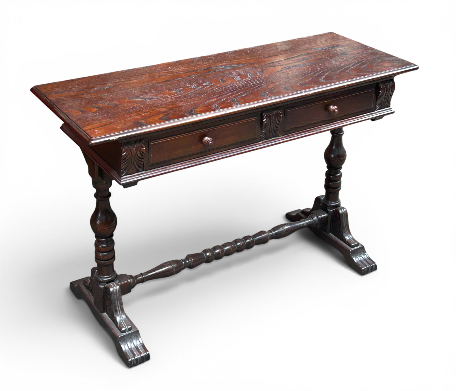 Renaissance Revival Oak Console or Sofa Table. (1 of 12)