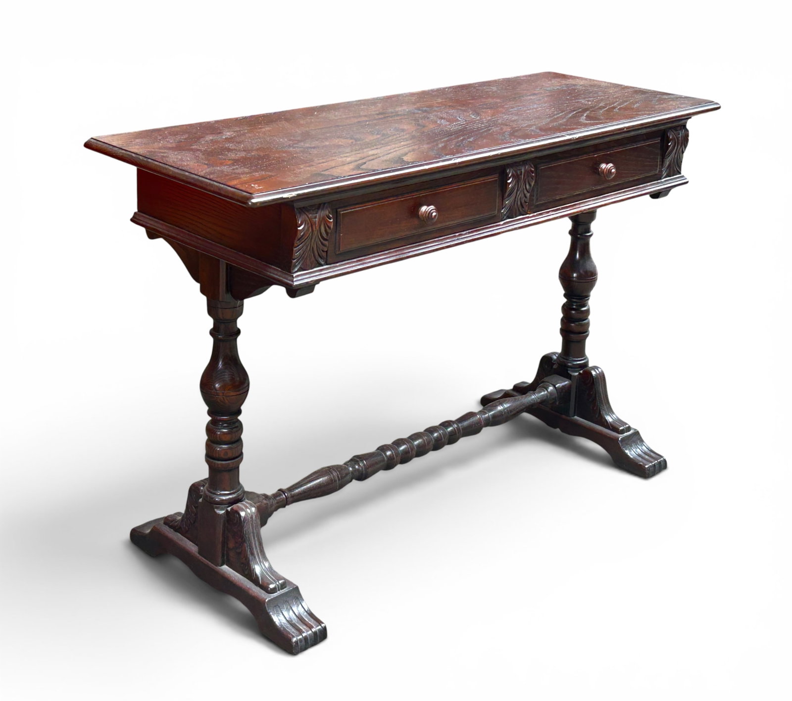 Renaissance Revival Oak Console or Sofa Table. - 2