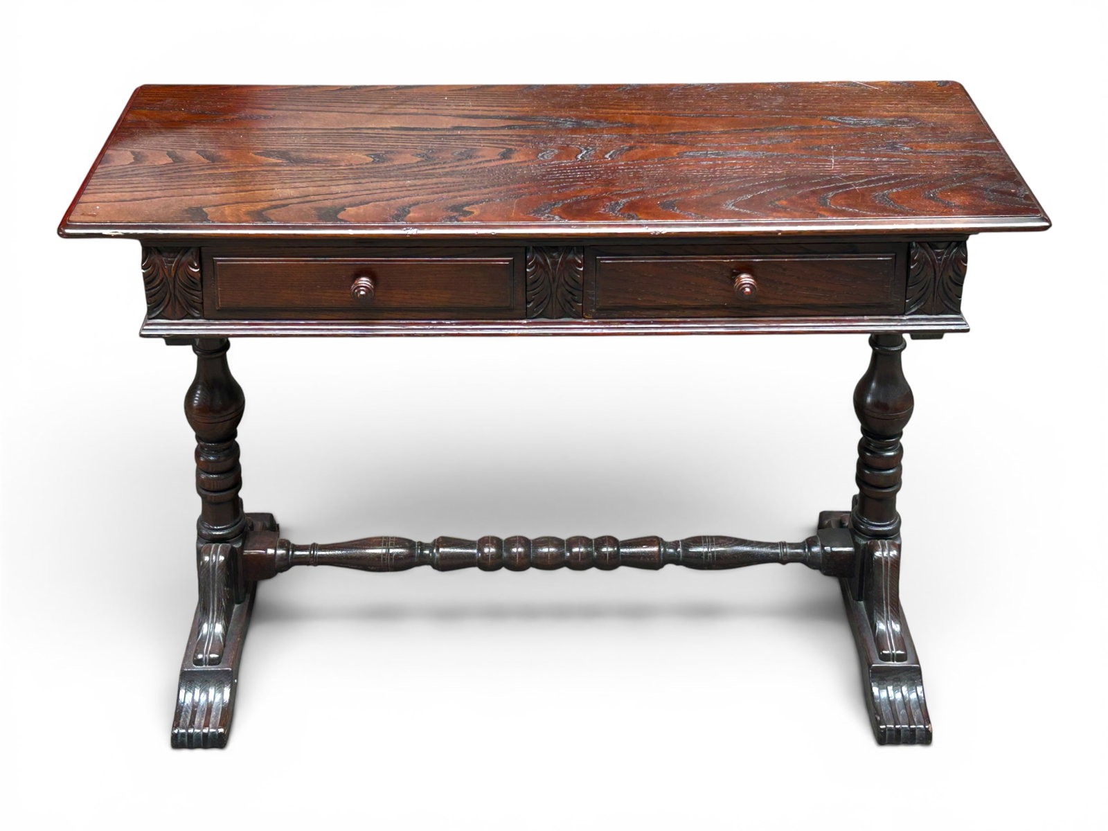 Renaissance Revival Oak Console or Sofa Table. - 7