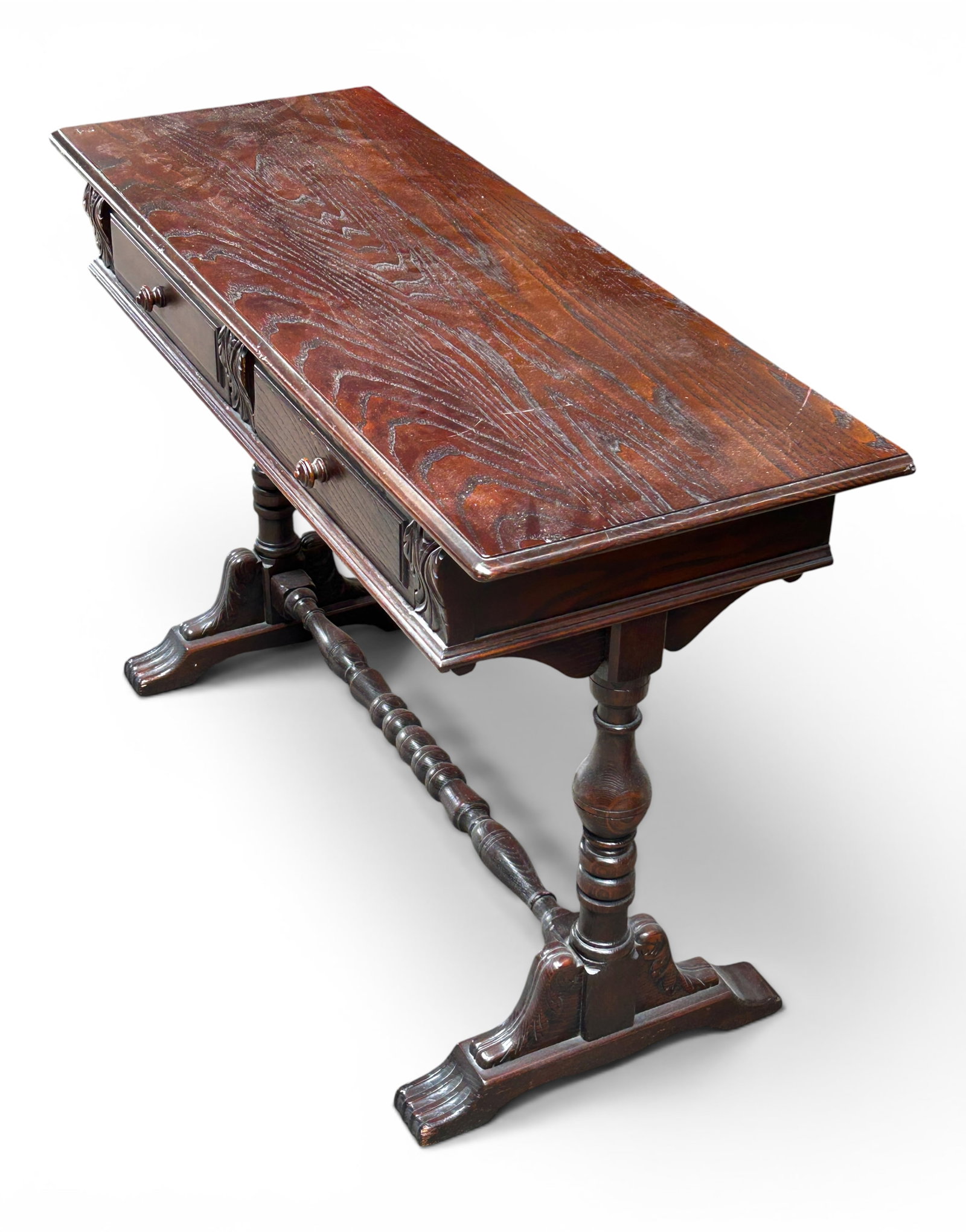 Renaissance Revival Oak Console or Sofa Table. - 8