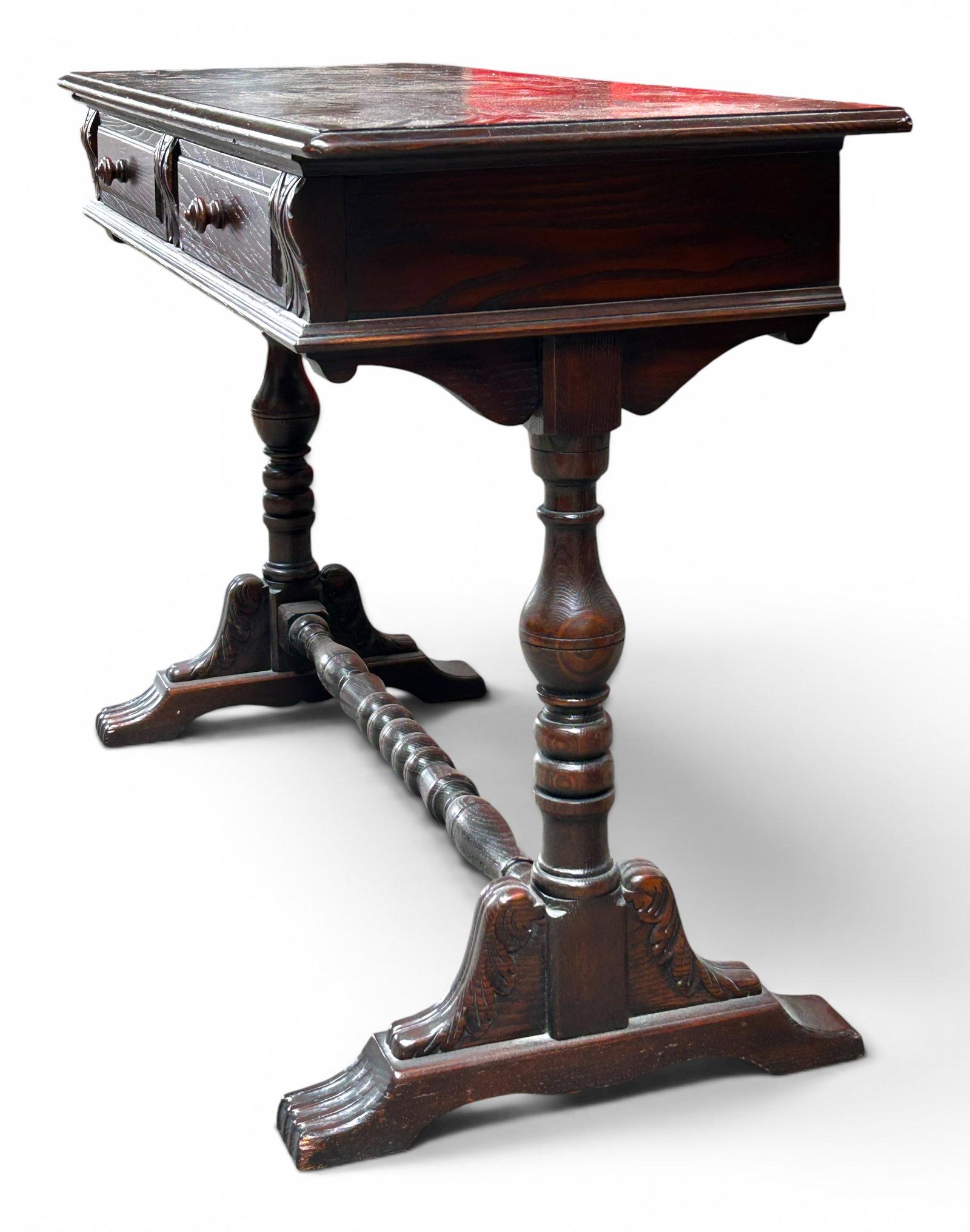Renaissance Revival Oak Console or Sofa Table. - 9