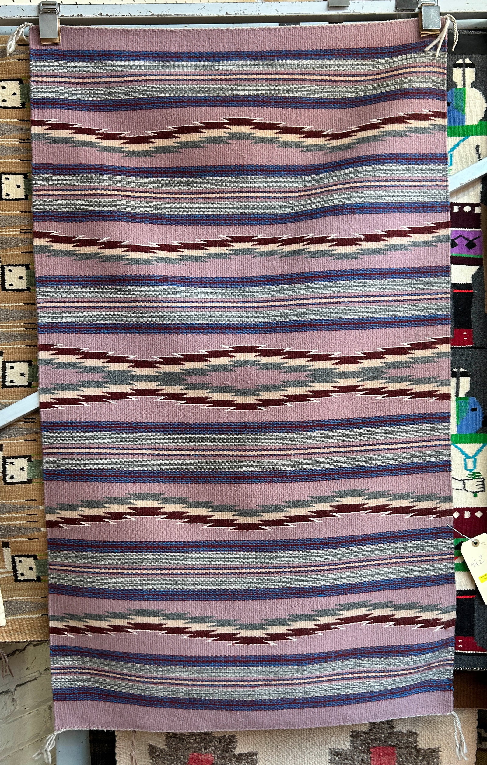 2' 5" x 4' 2" Newer Navajo Eye Dazzler Rug.: The rug looks to be in good condition. In-House Shipping is available for this rug. Please see our website for our in-house shipping procedures.