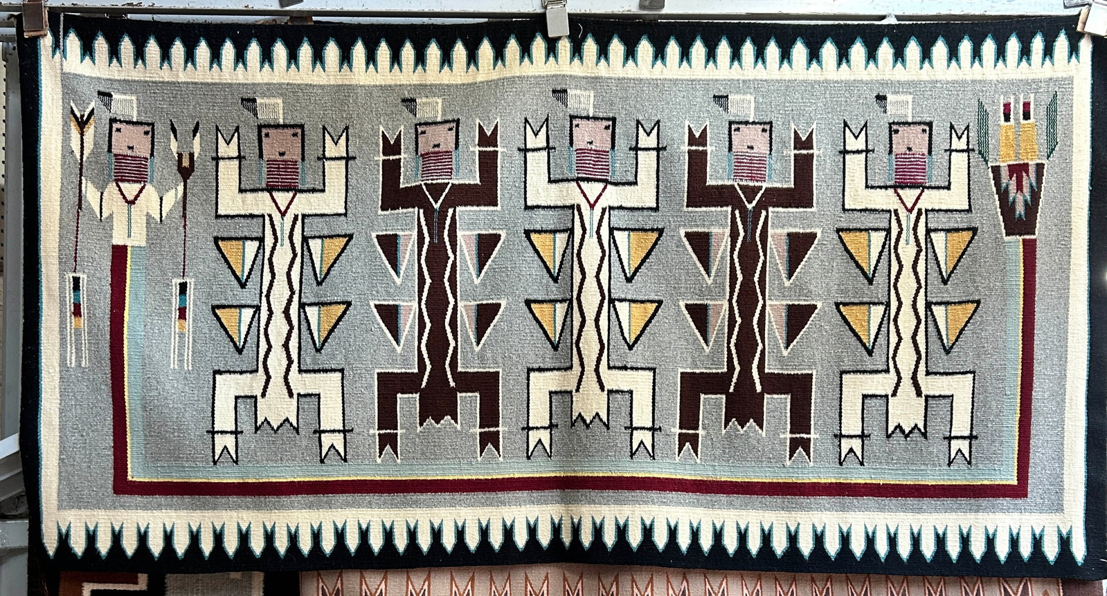 2' 10" x 5' 7" Large & Colorful Navajo Yei Rug. (1 of 3)