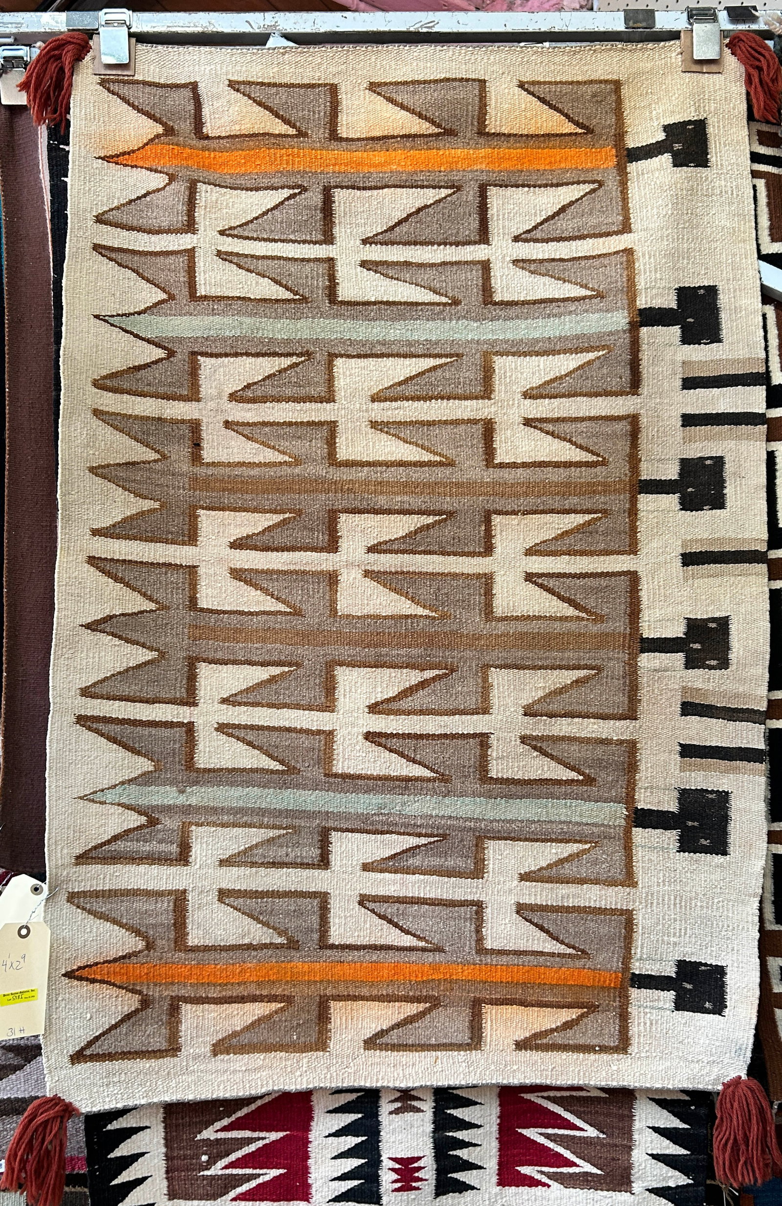 2' 9" x 4' 1" Navajo Yei Rug. (1 of 3)