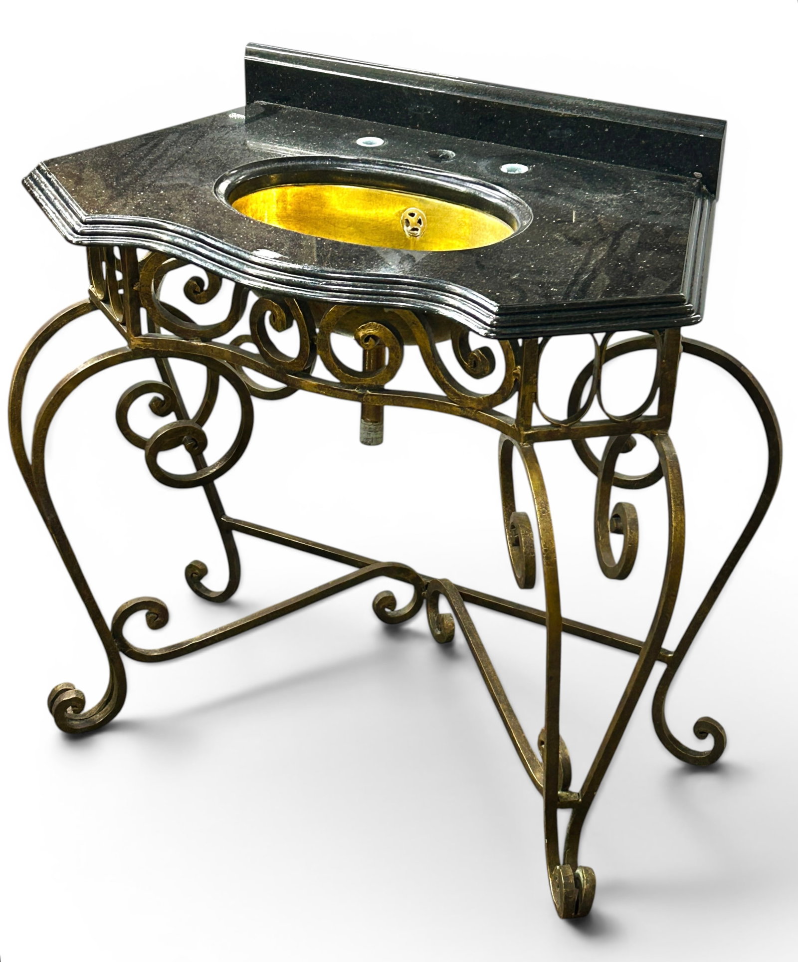 Sherle Wagner Granite Top Bathroom Sink Vanity. (1 of 11)