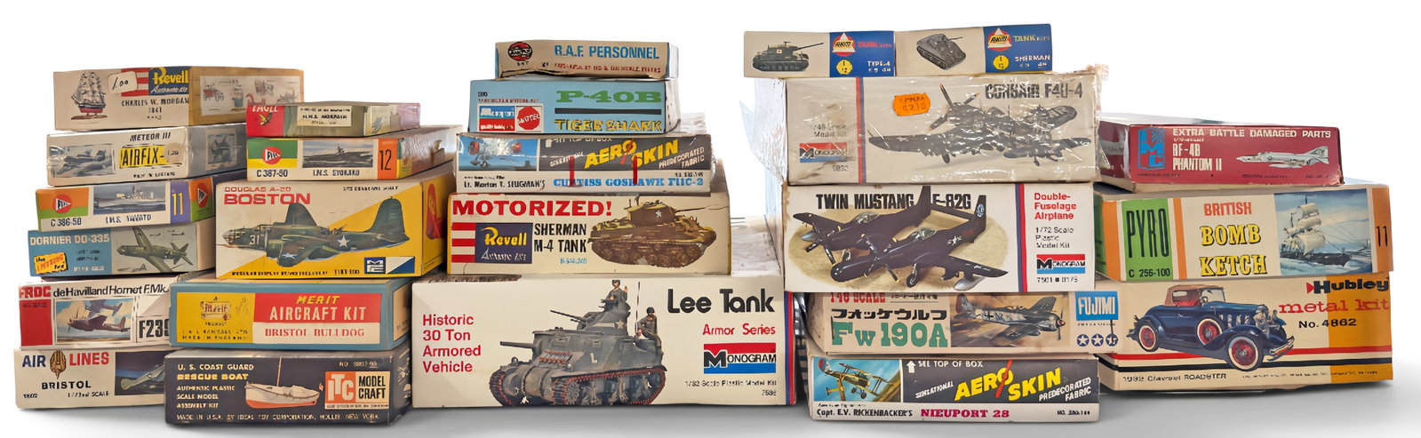 Lot of 25 Vintage Mostly Model Airplane Kits. (1 of 4)