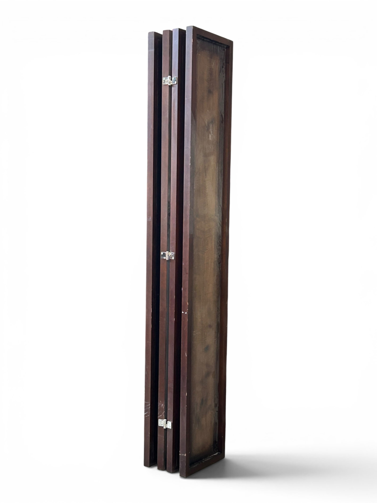 8' Tall Solid Wood 4-Panel Room Divider Screen. - 11