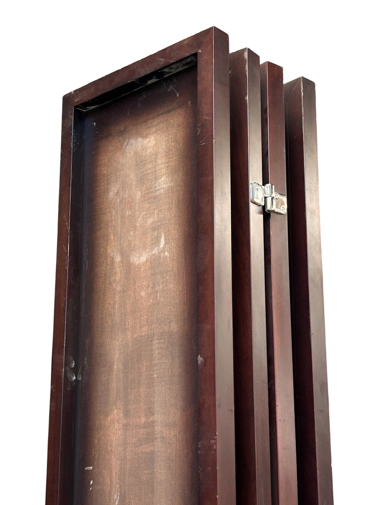 8' Tall Solid Wood 4-Panel Room Divider Screen. - 12