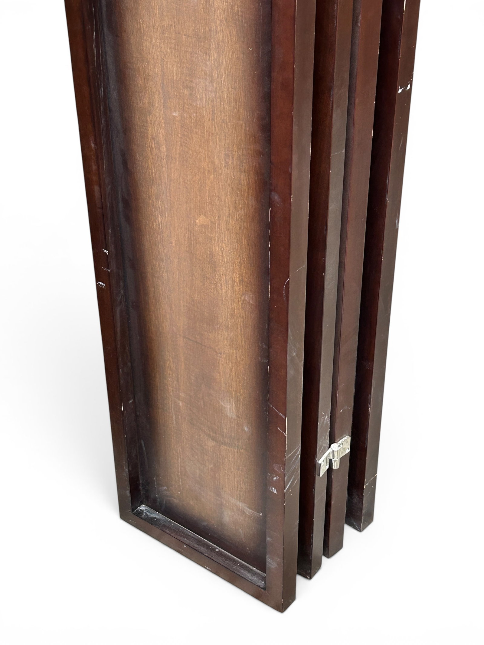 8' Tall Solid Wood 4-Panel Room Divider Screen. - 13