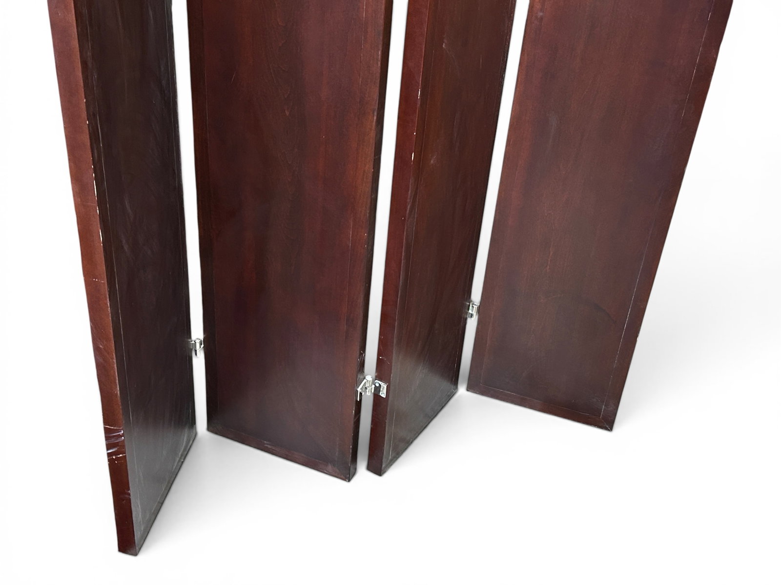 8' Tall Solid Wood 4-Panel Room Divider Screen. - 3