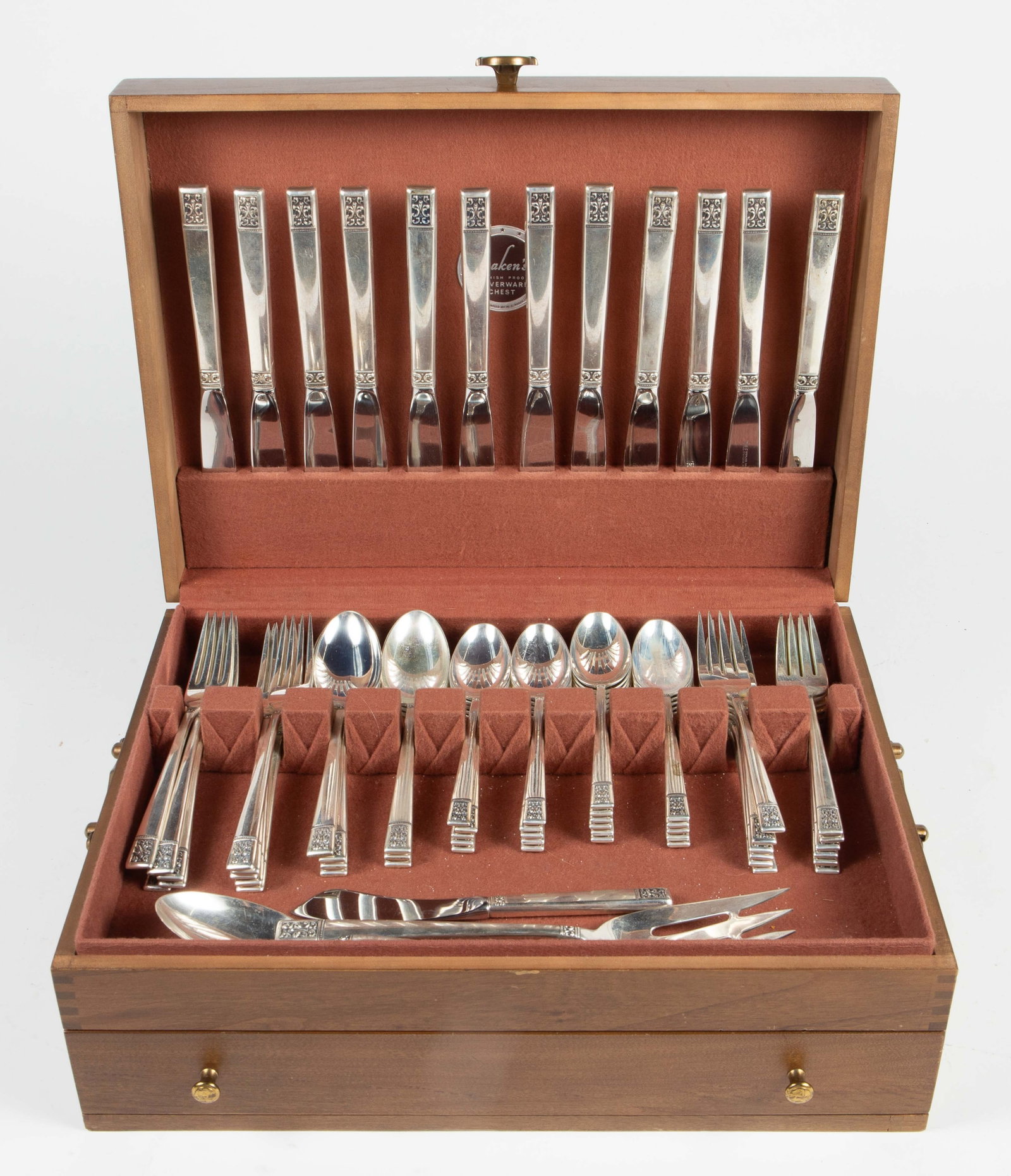65 Pc. Towle Sterling "Laureate" Flatware Set. (1 of 7)