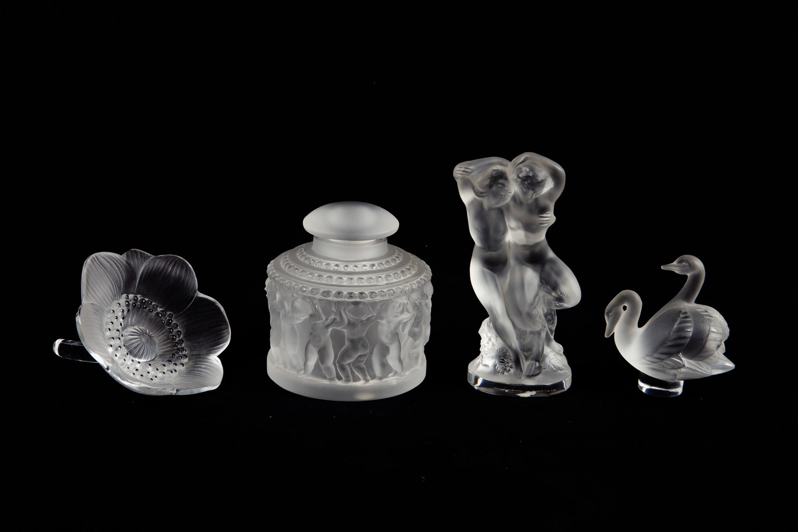 Lot of 4 Lalique France Satin Crystal Items. (1 of 10)