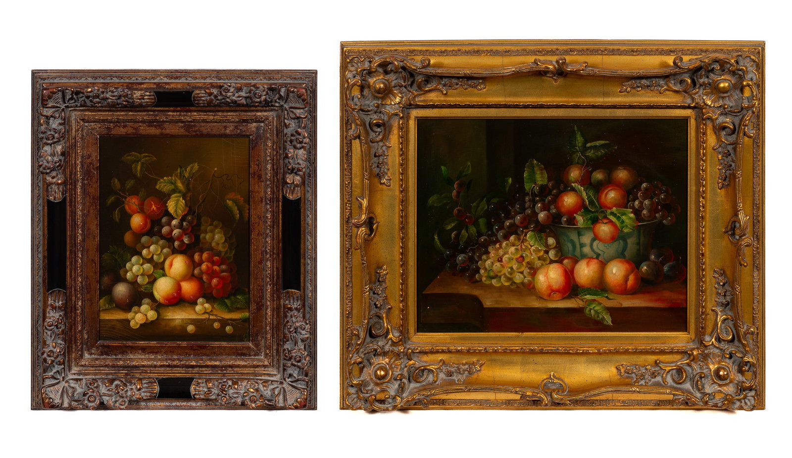 Lot of Two Decorative Fruit Still Life Paintings. (1 of 10)