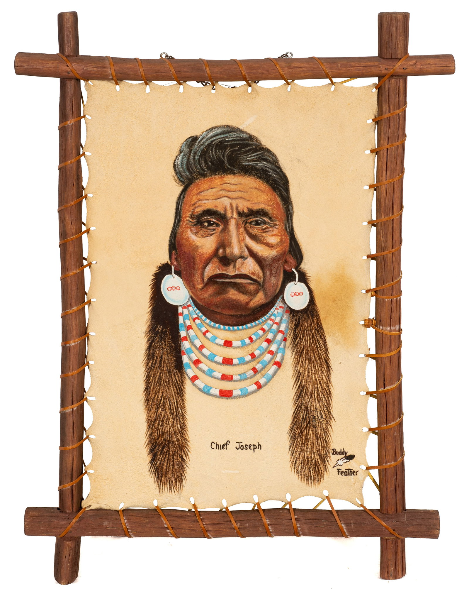 Portrait of Chief Joseph by Buddy Feather. (1 of 7)
