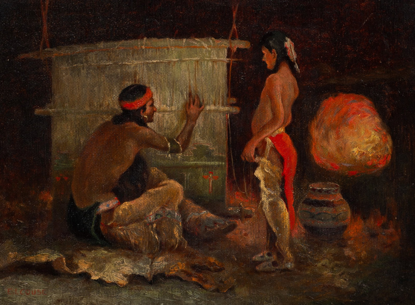 The Master Workman, Copy After Eanger Couse. (1 of 5)