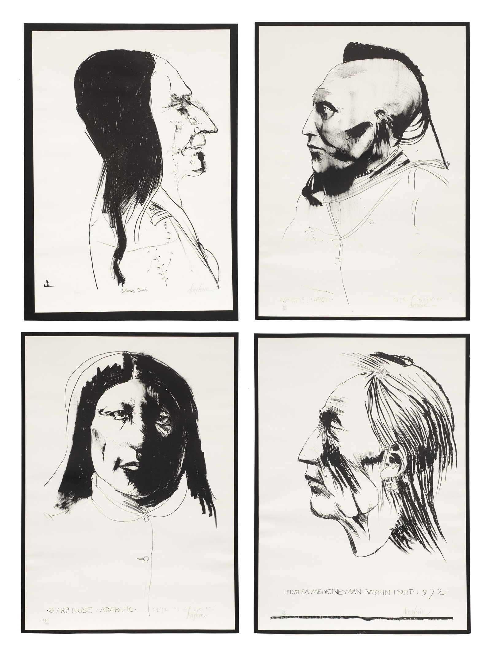 Four Native American Lithographs by Leonard Baskin (1 of 17)