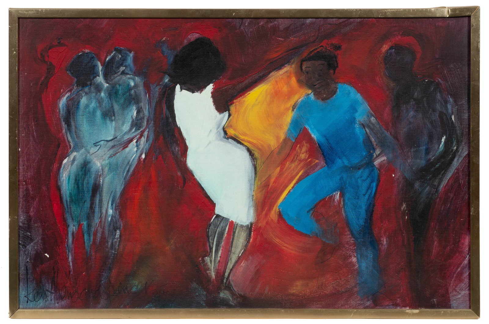 Dancing Figures, Painting by Kenneth Spencer. (1 of 4)