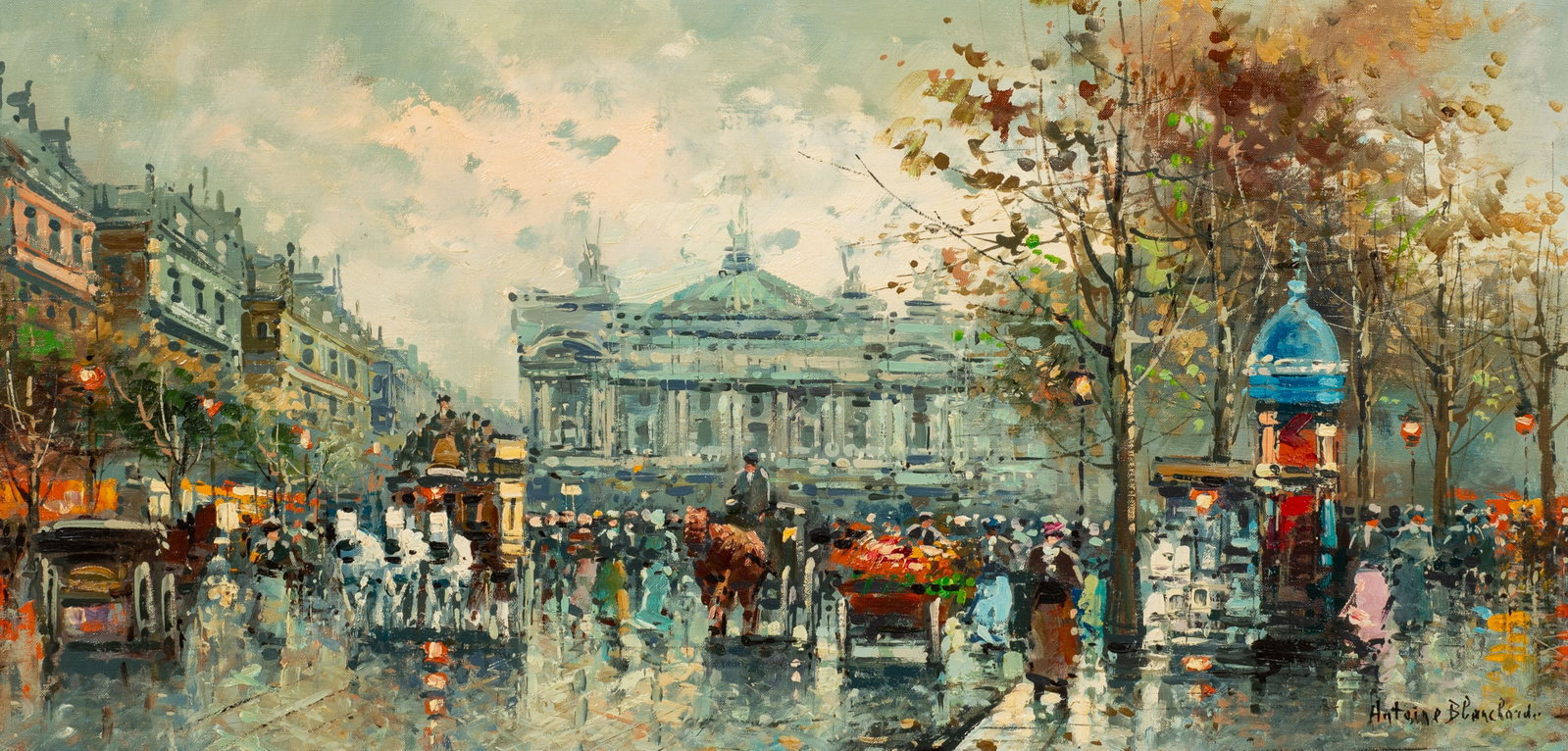 French Impressionist Street Scene, After Blanchard (1 of 5)