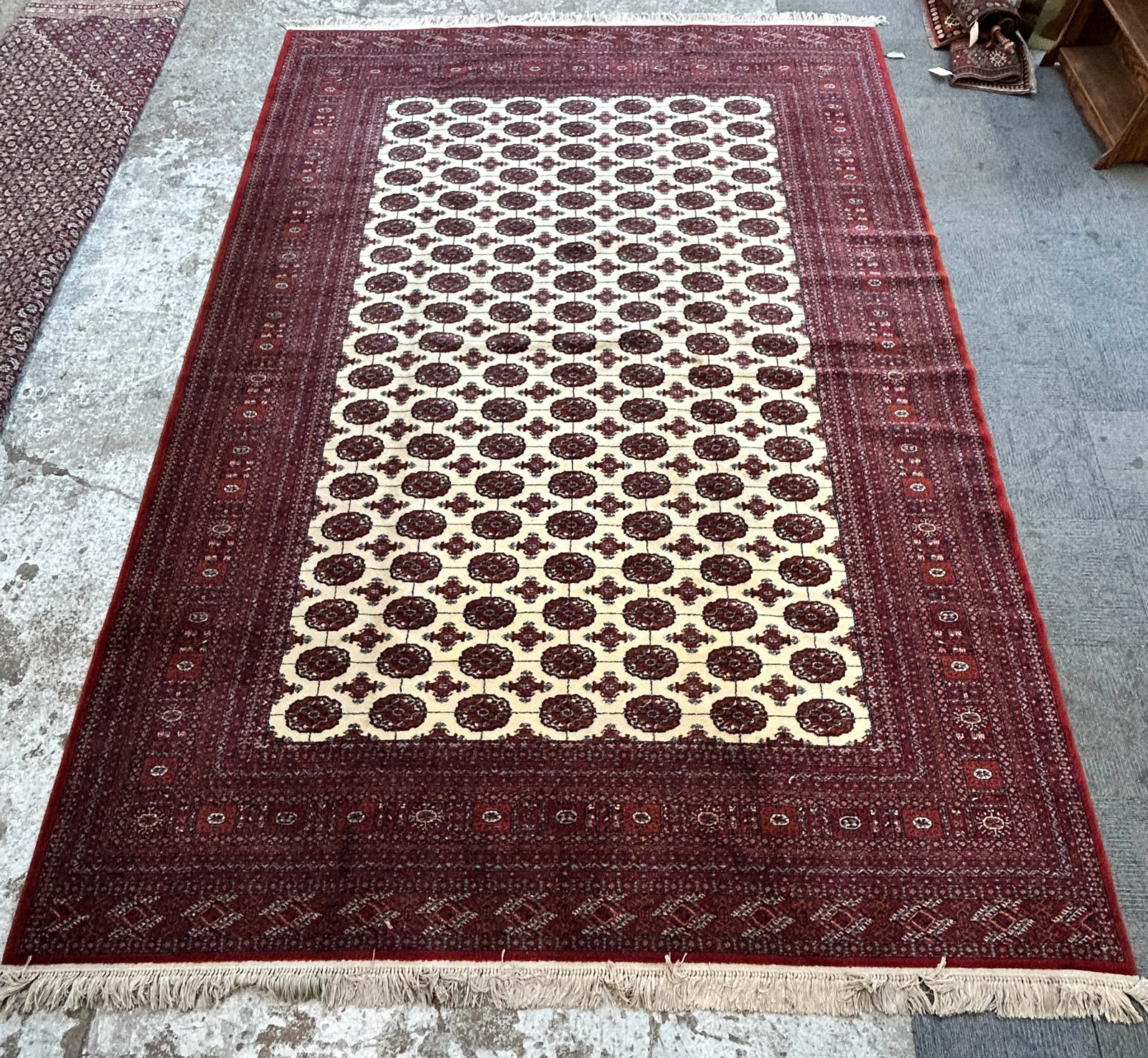 10' x 14' Beige & Red Karastan Rug. (1 of 3)