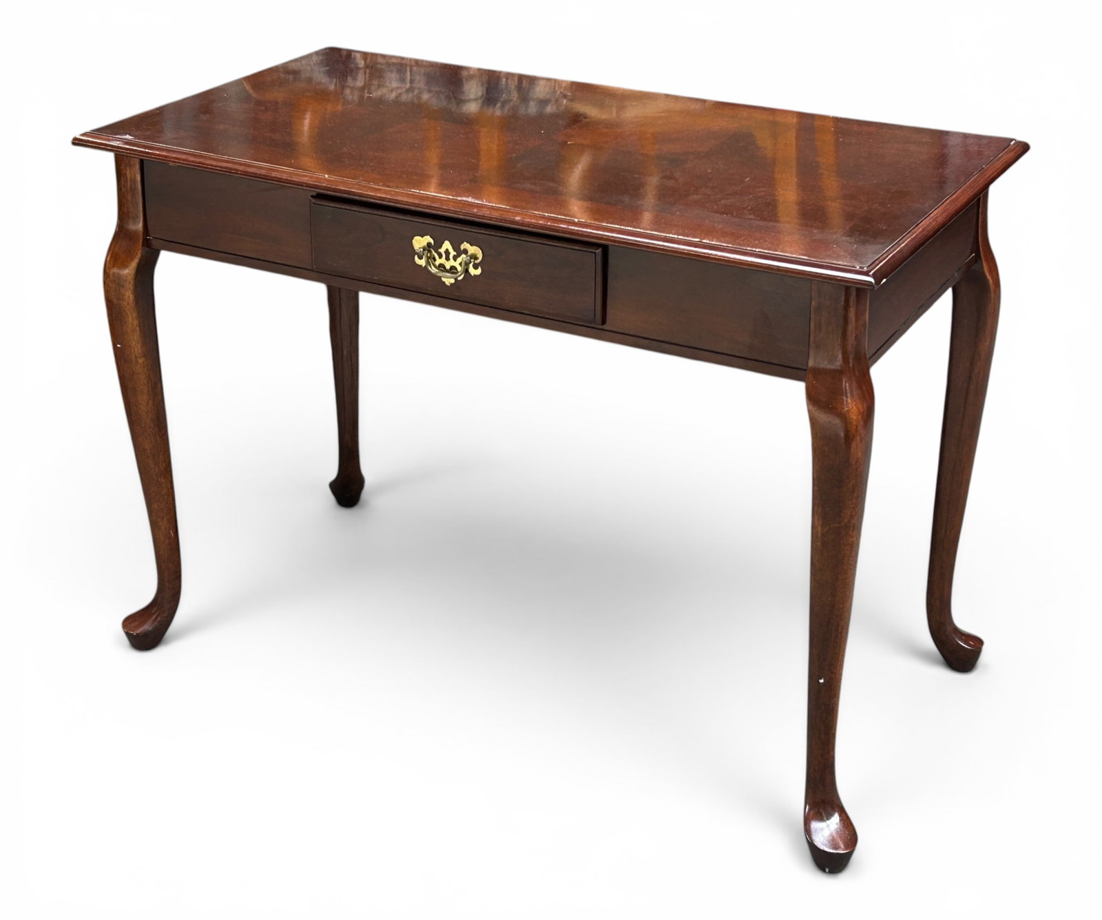 Mahogany Queen Anne Desk. (1 of 8)