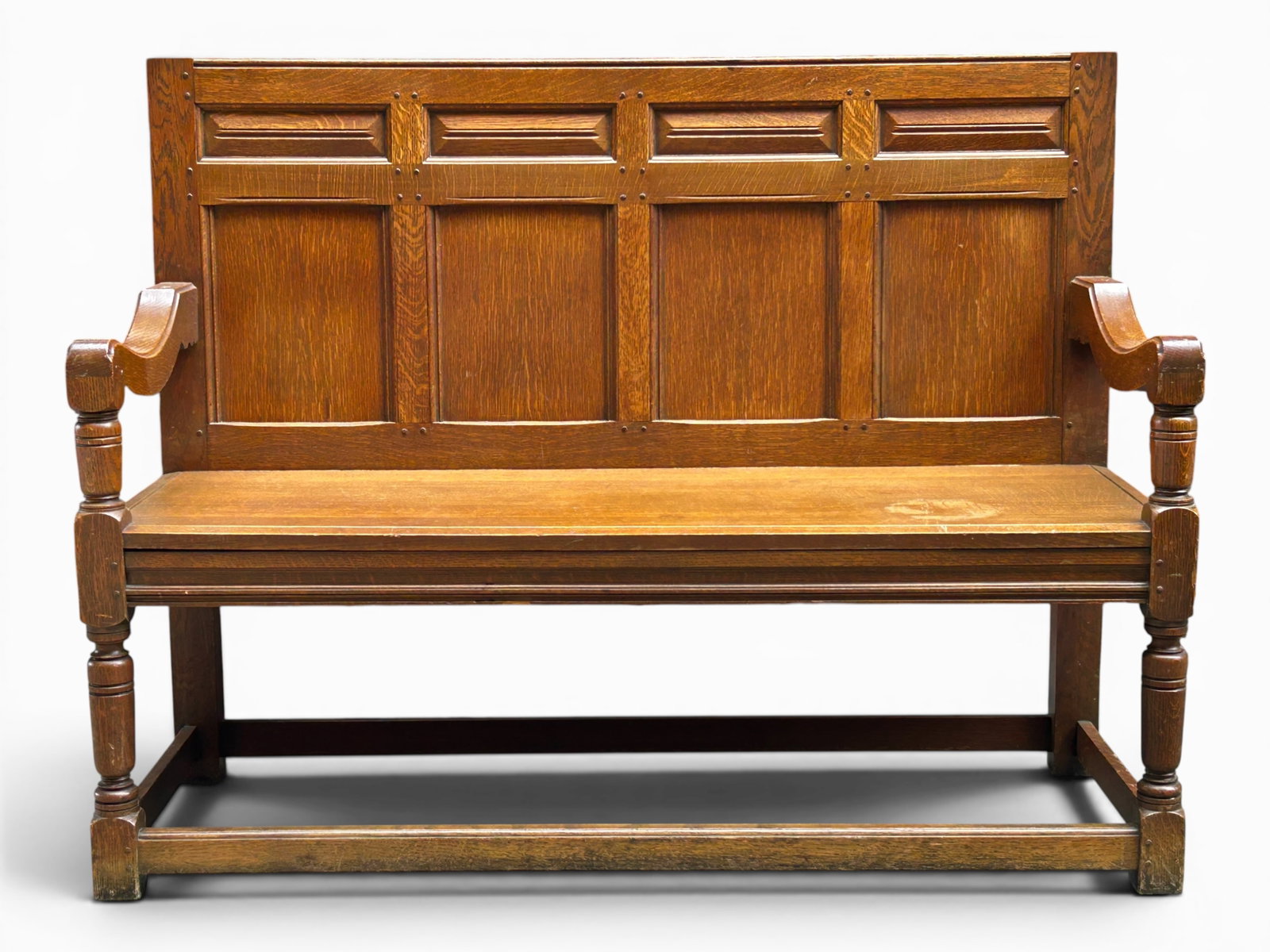 Antique Oak Bench. - 2