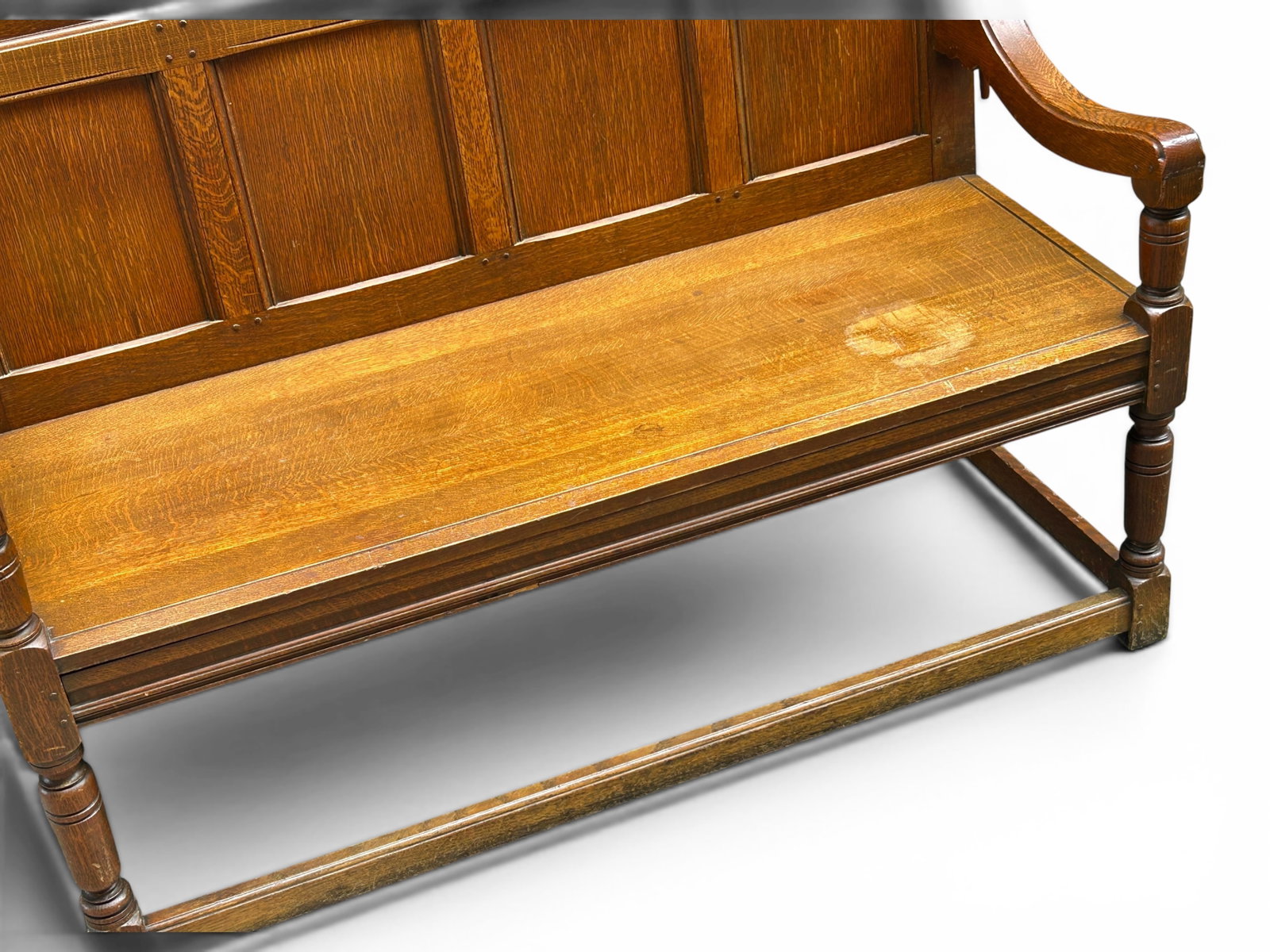 Antique Oak Bench. - 3