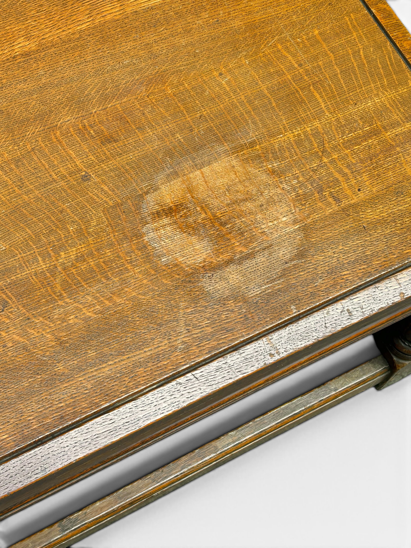 Antique Oak Bench. - 7