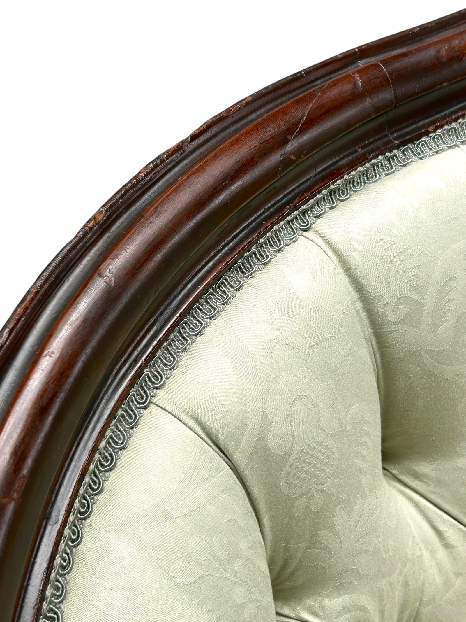 Antique Carved Victorian Settee. - 13