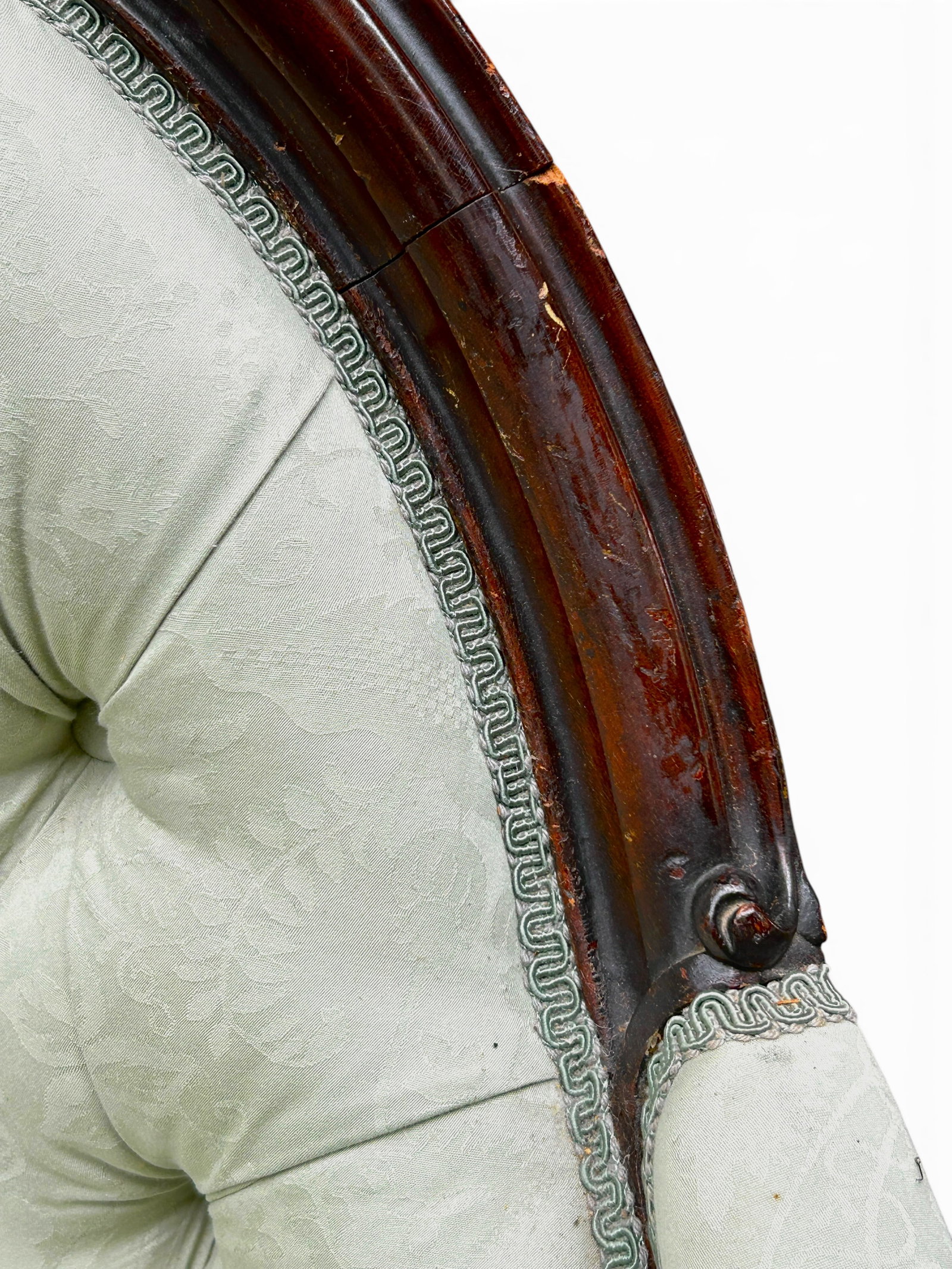 Antique Carved Victorian Settee. - 14