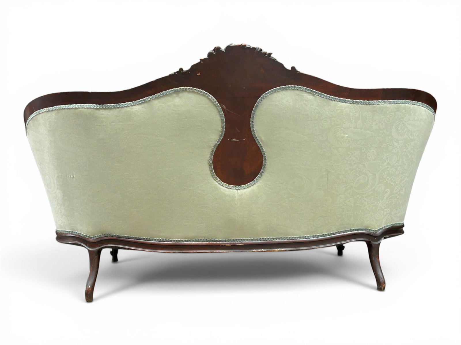 Antique Carved Victorian Settee. - 16