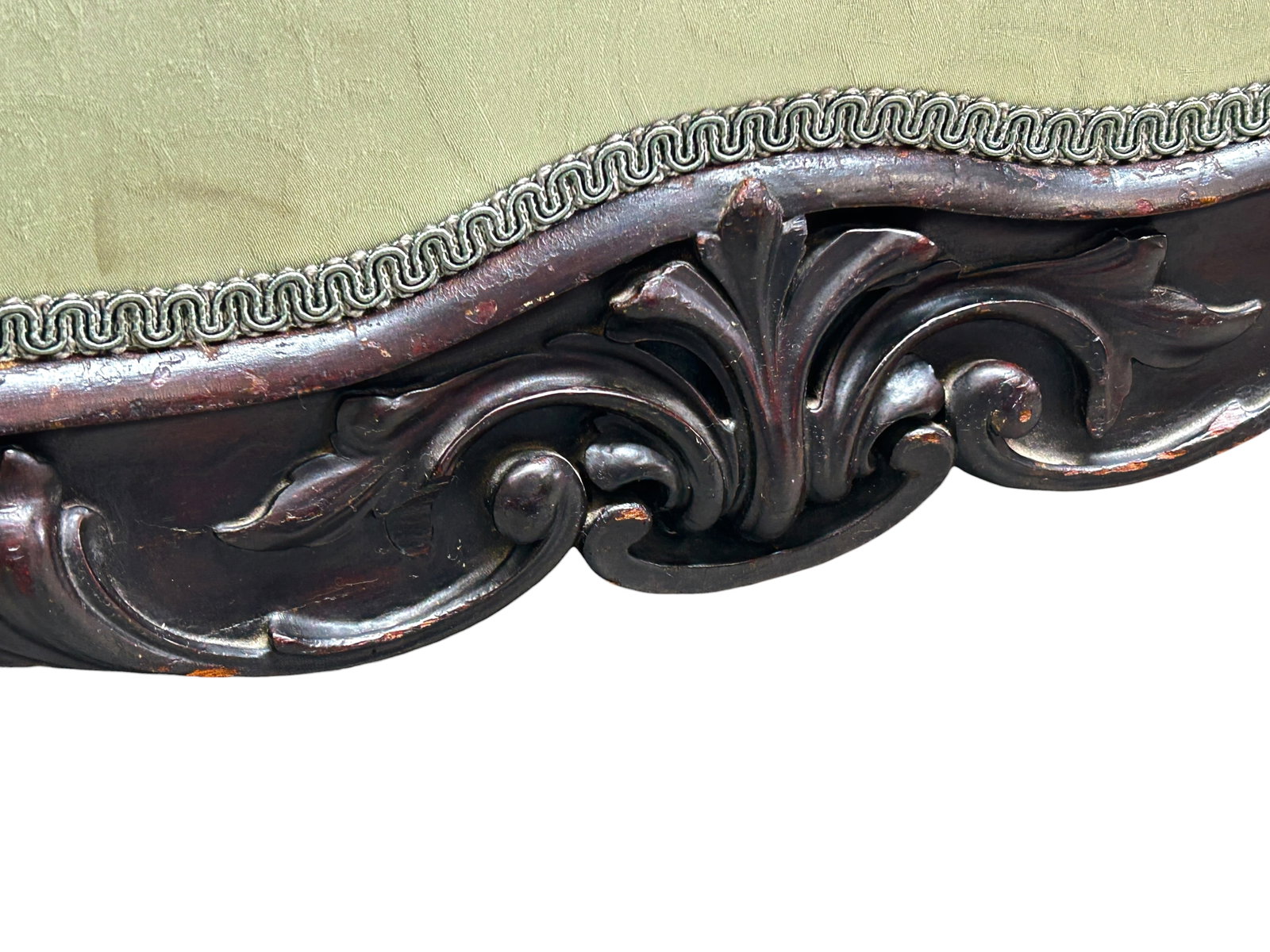 Antique Carved Victorian Settee. - 9