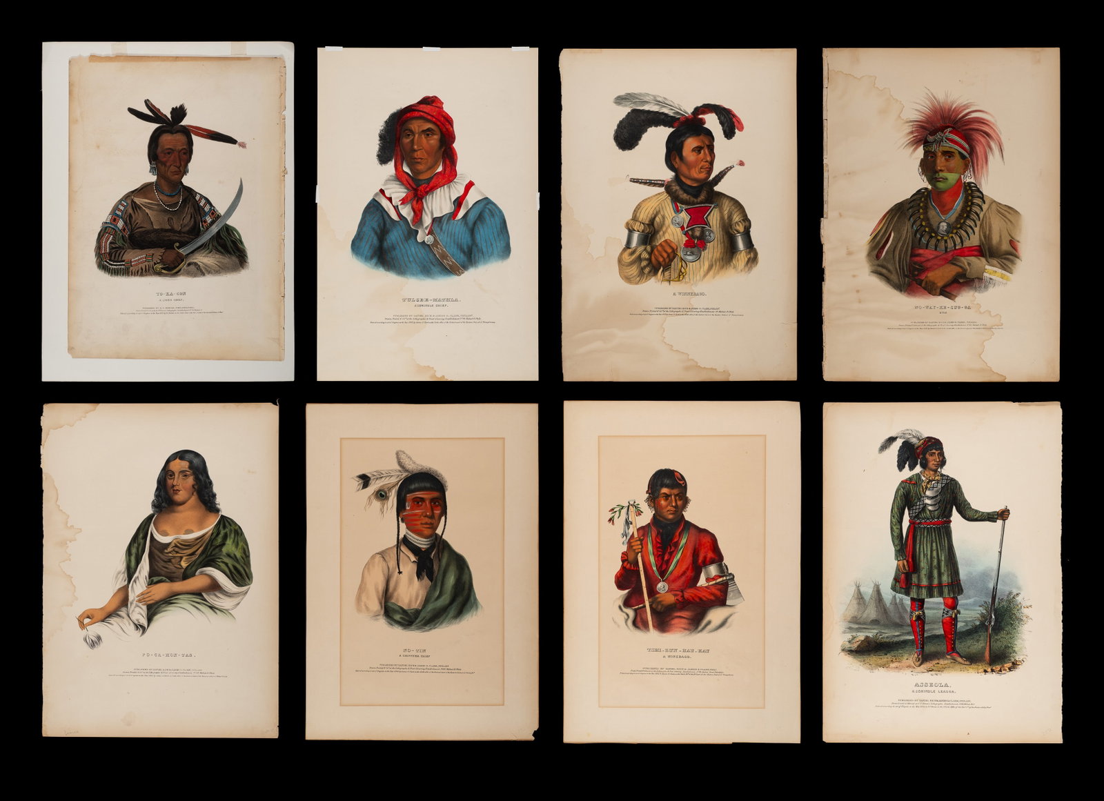 Antique Lithos, "History of the Indian Tribes..." (1 of 12)