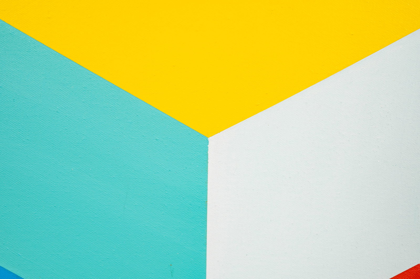 Large Geometric Painting, Unsigned. - 2