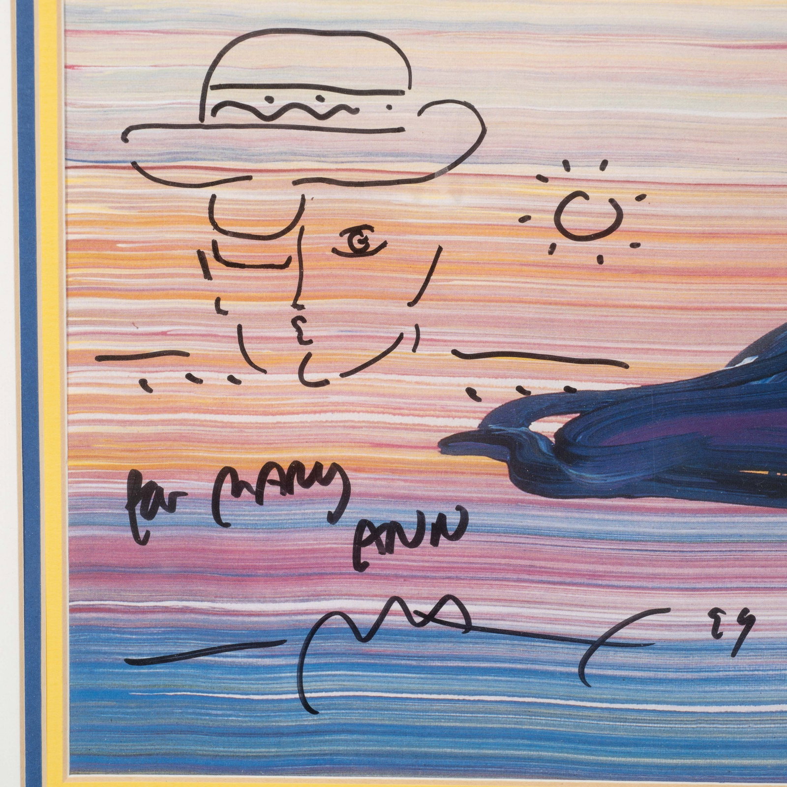 Signed Umbrella Man Poster, Peter Max. - 5