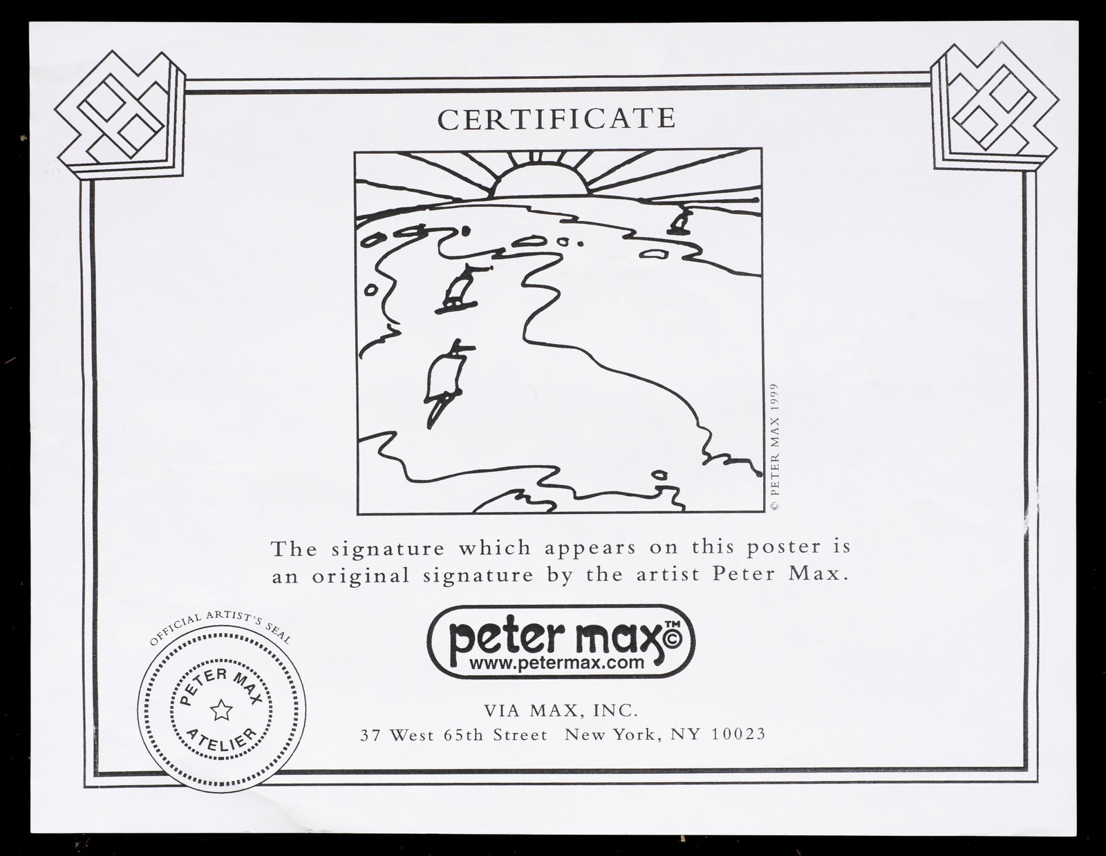 Signed Umbrella Man Poster, Peter Max. - 8