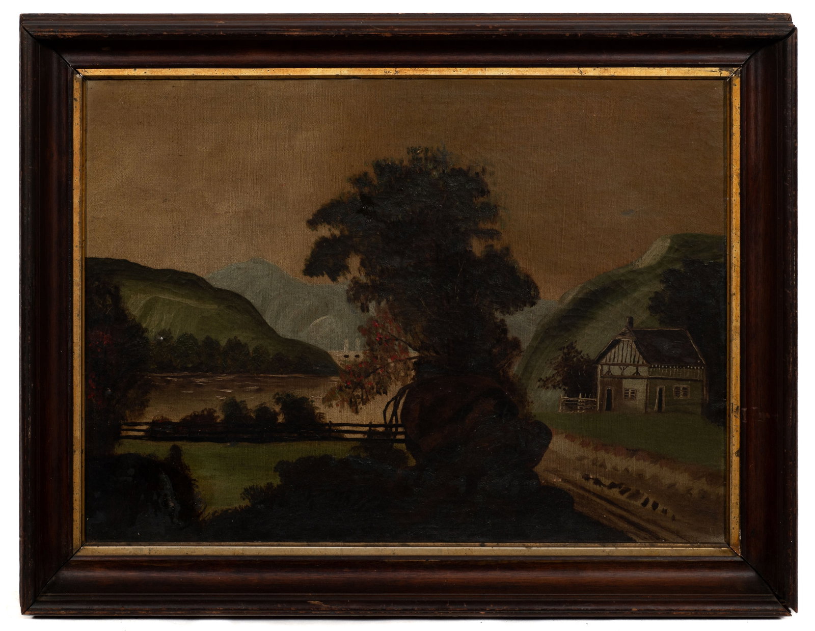 Antique Landscape Painting, Unsigned. - 2
