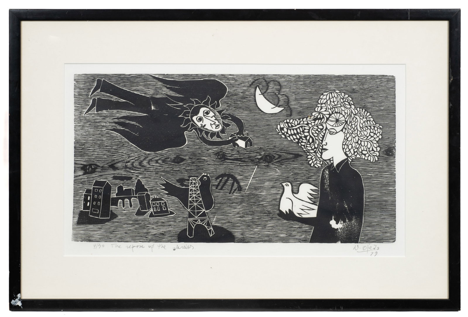 Limited Edition Woodcut by Naul Ojeda. (1 of 6)