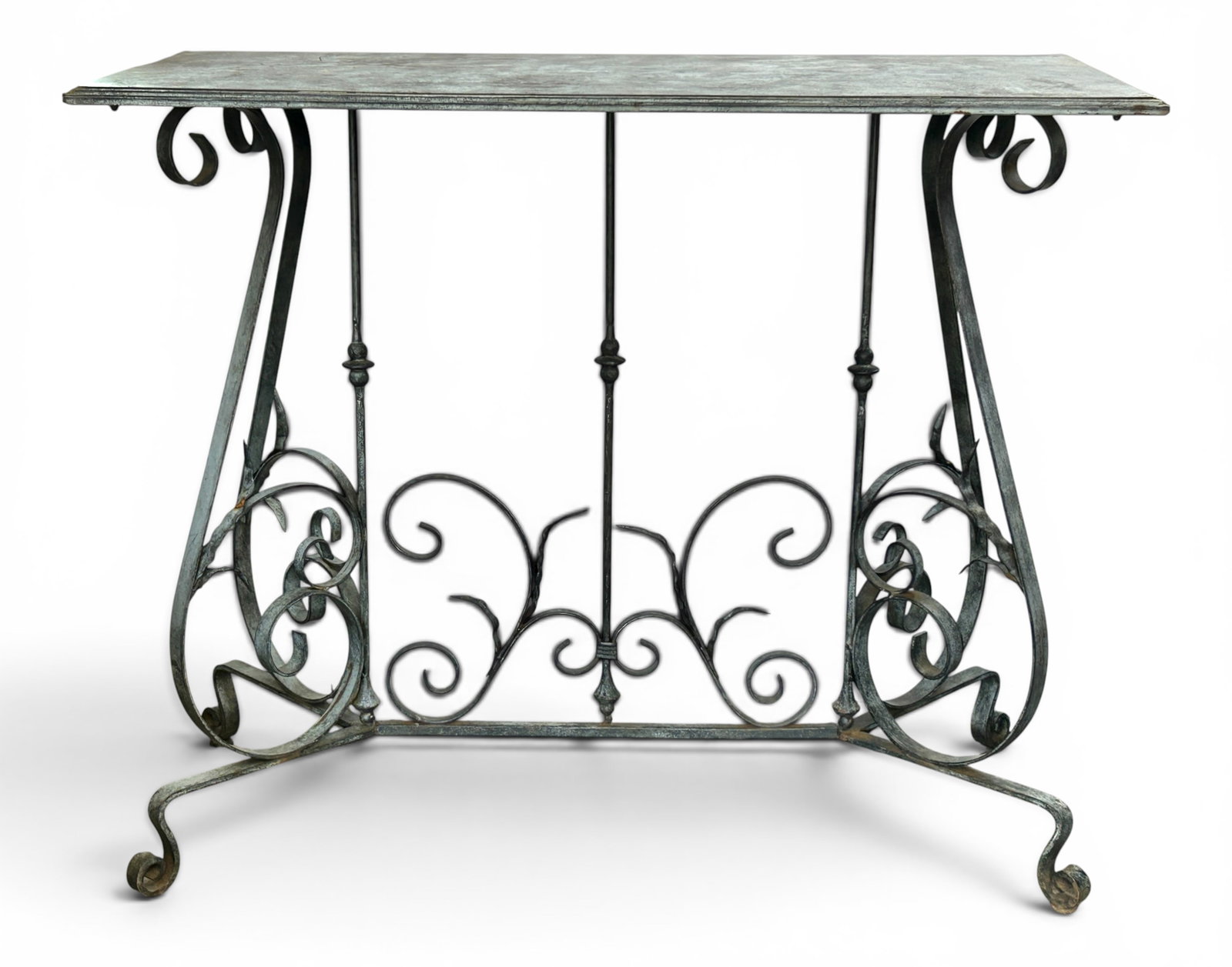 Wrought Iron Console Table. - 3