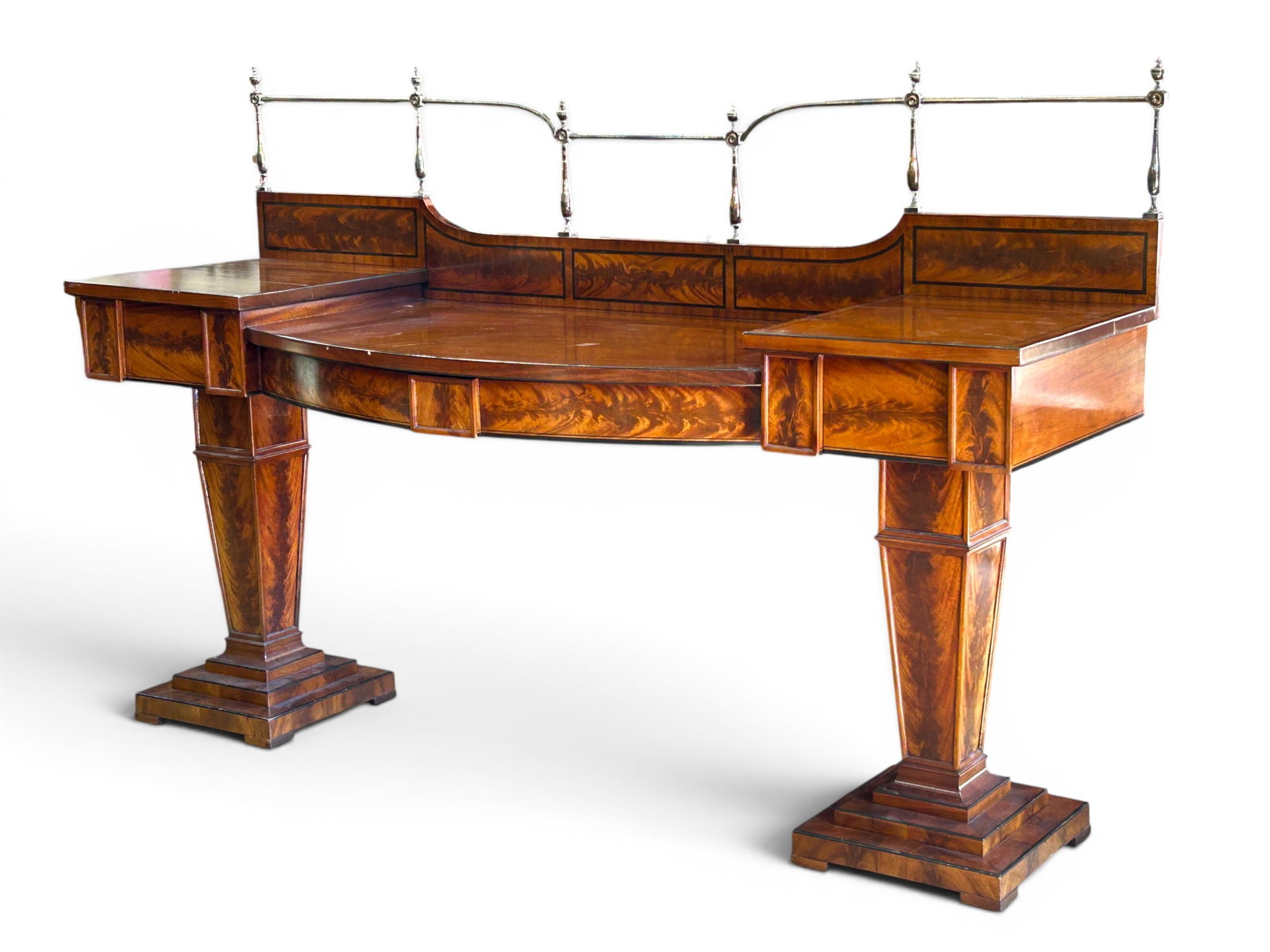 Antique English Regency Flame Mahogany Sideboard. (1 of 19)