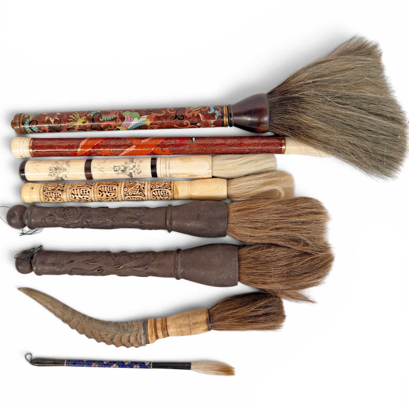 Lot of 8 Asian Calligraphy Brushes. (1 of 5)